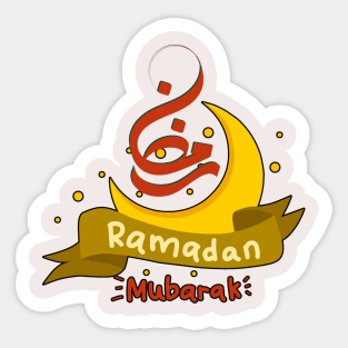 RAMADAN MUBARAK, Cool design to wear  to celebrate the  holy month of RAMADAN Sticker